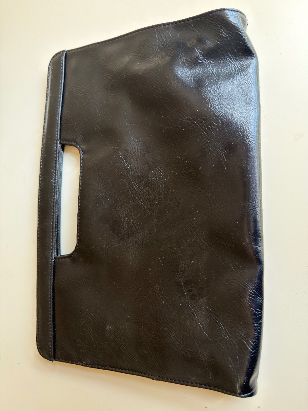Icing Black Vegan Leather Clutch - $15